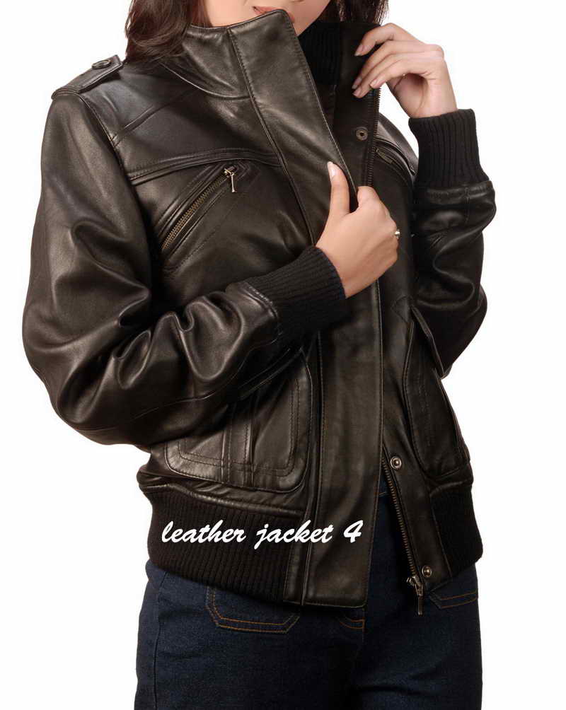 Lira Bomber Leather Jacket For Womens