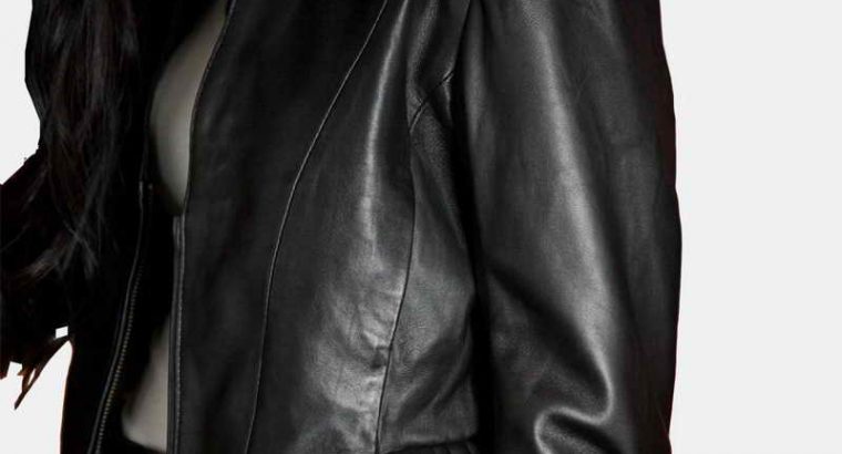 Women Short Leather Jacket