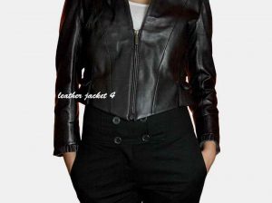 Women Short Leather Jacket