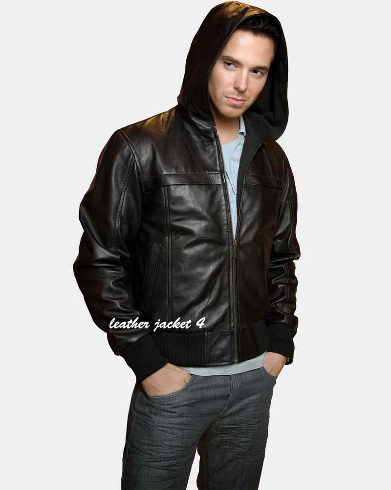 Antibes Hooded Leather Jacket