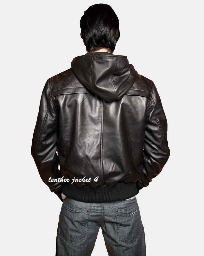 Antibes Hooded Leather Jacket