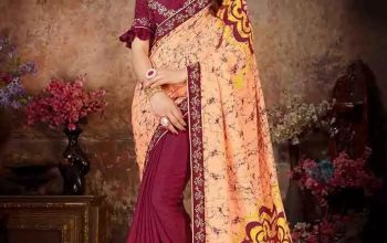 half and half saree for women