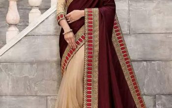 half and half saree designs