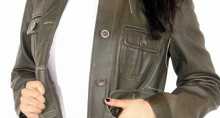 Sew Button Leather Jacket