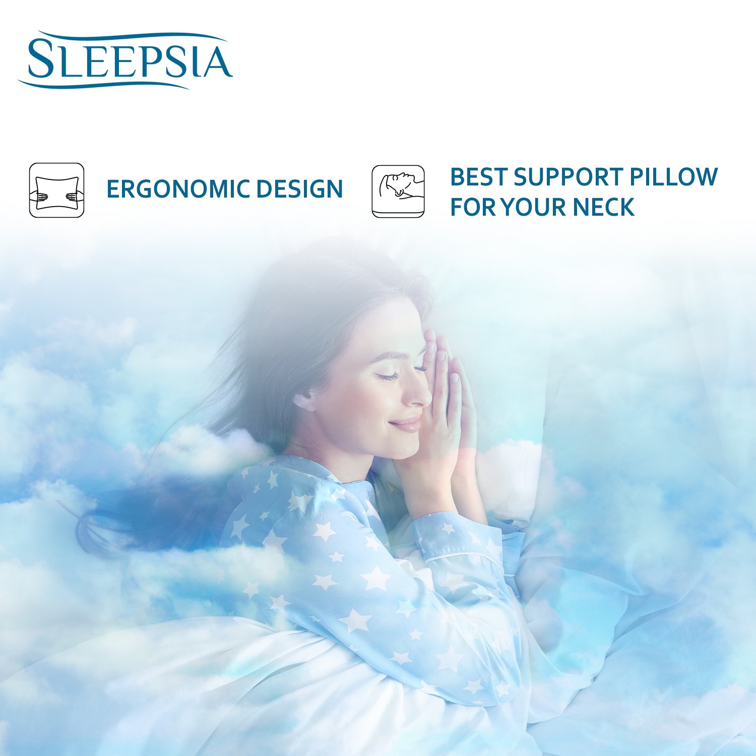 Orthopedic Memory Foam Pillow by Sleepsia | Sound sleep