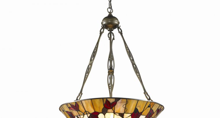 Serena d’italia Tiffany Style 2-Light Bronze Spring Blossom Hanging Lamp