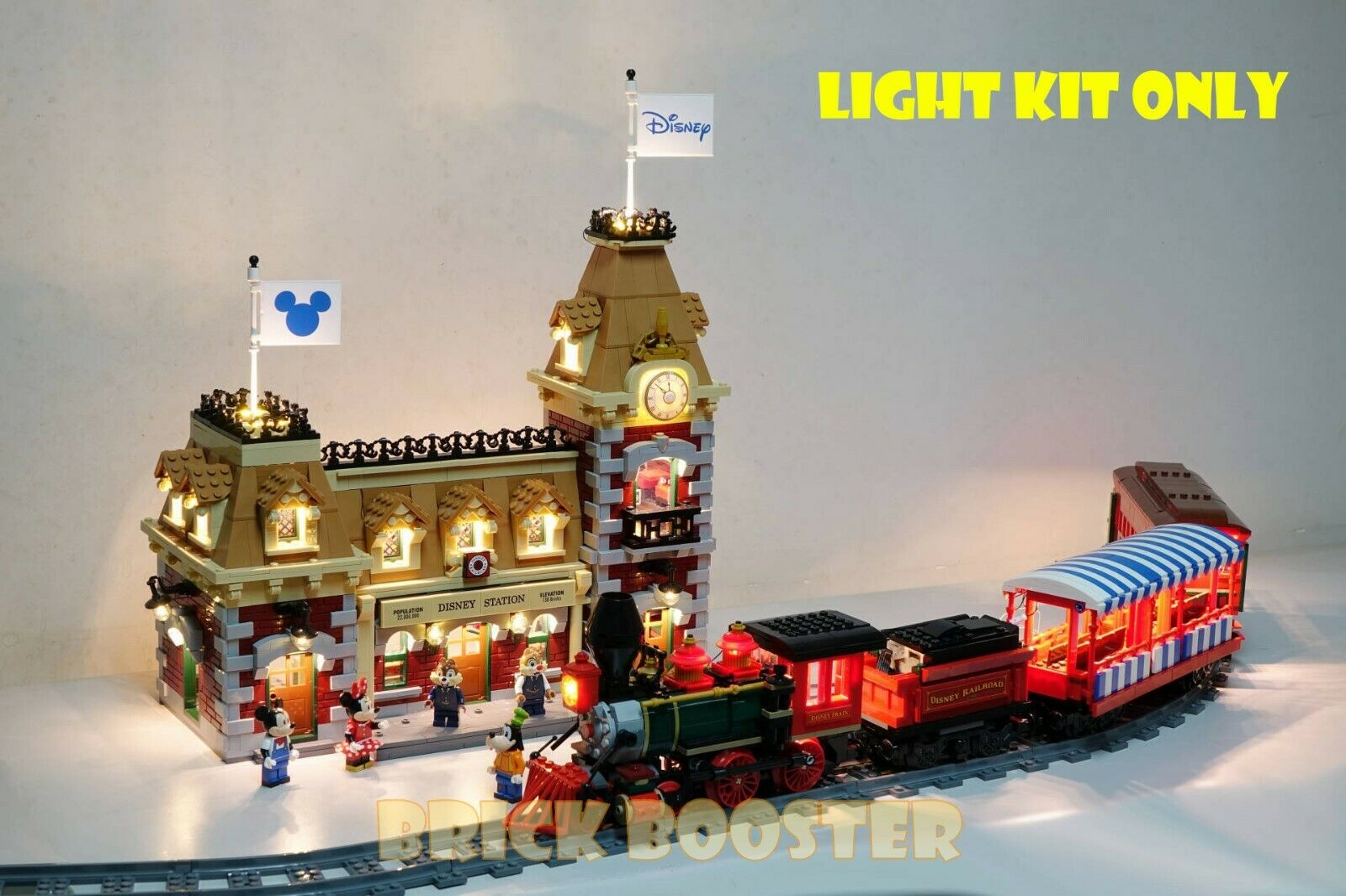 USB And Battery Powered LED Lighting kit For LEGO (71044) Disney Train And Station