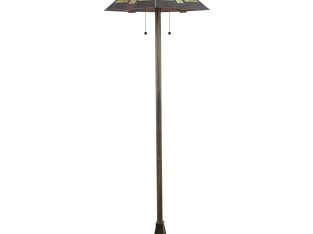 Serena d’italia Tiffany Mission 61 in. Bronze Floor Lamp