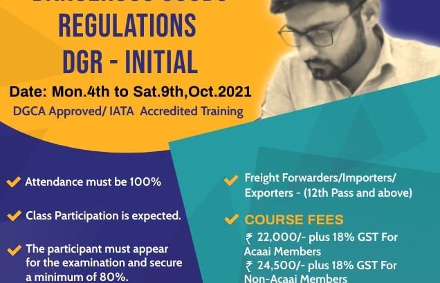 Dangerous Goods Regulations (DGR – Initial) | JBS Academy