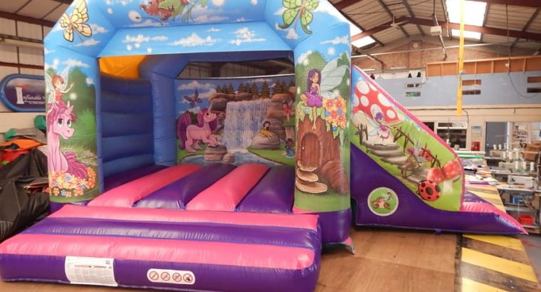 Unicorn/Fairy Bouncy Castle Slide Combo