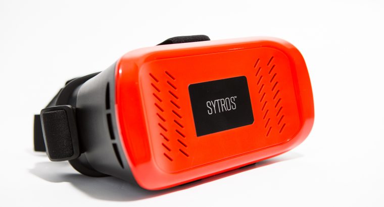 Sytros VR Headset with Magnetic Button Trigger for Smartphones.