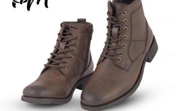 EXPLORER TEXTURED LACE-UP ZIP ON BOOTS