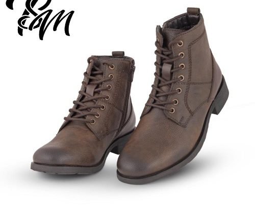 EXPLORER TEXTURED LACE-UP ZIP ON BOOTS