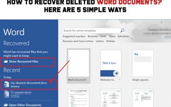 How to recover delete word documents