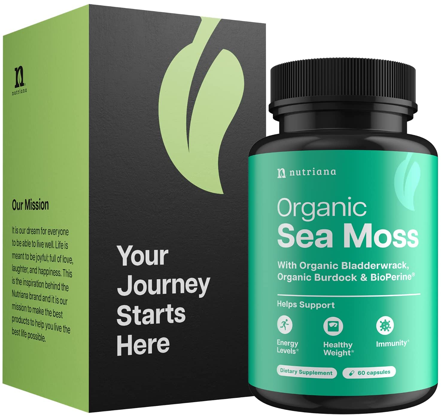 Buy Organic Irish Sea Moss Capsules and Bladderwrack | Nutriana