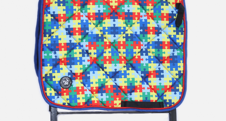 Puzzle Sublimated Customized 3D Printed Saddle Pad Numnah.