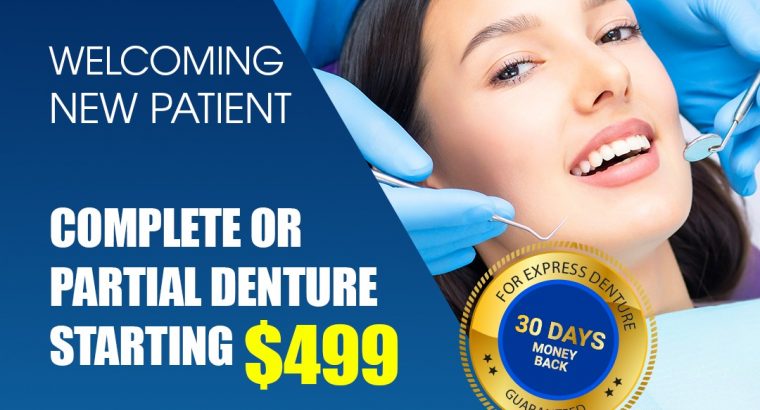 Affordable Partial Dentures Starting at $499