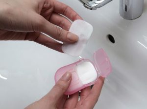 Portable Hand-Washing Soap Paper (5 Packs/100 Sheets)