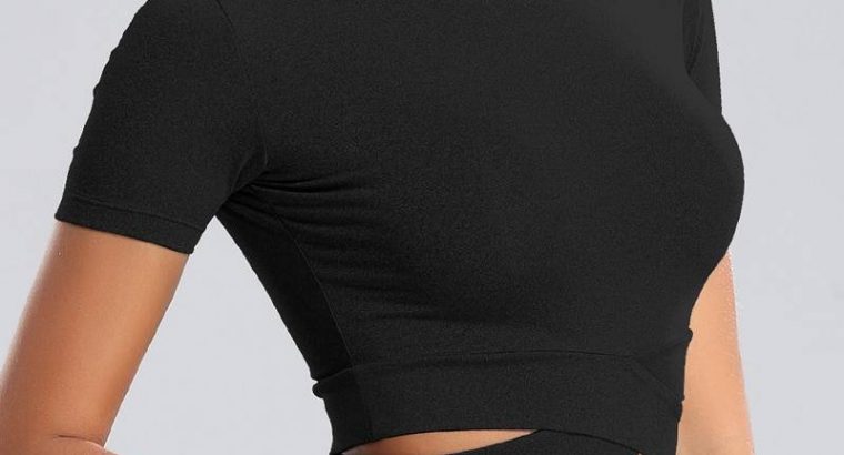 Women’s Short Sleeved Cropped Gym Top