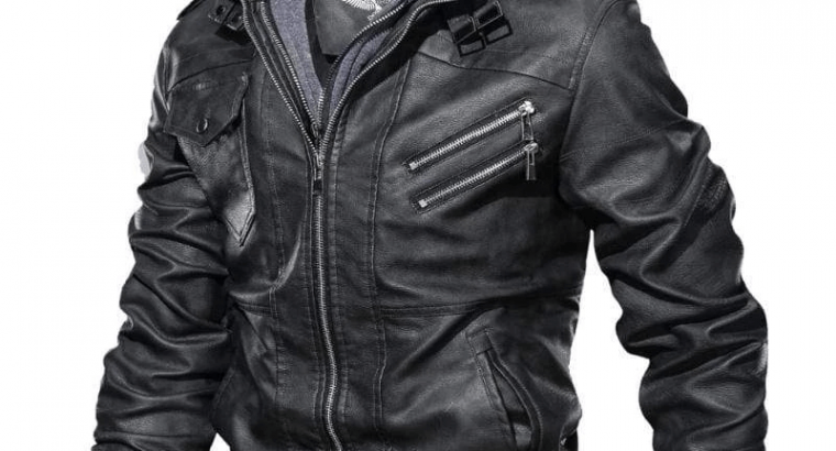 Chiso Black Hooded Bomber | Men’s Leather Jackets