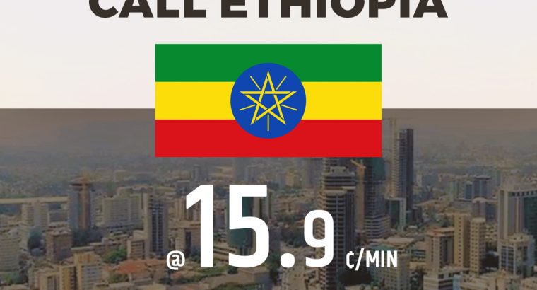 Call to Ethiopia by Cheap Calling Cards & Phone Cards from USA & Canada