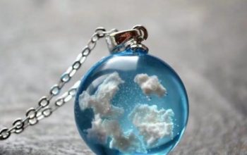 Buy Sky Blue Cloud Resin Necklace !