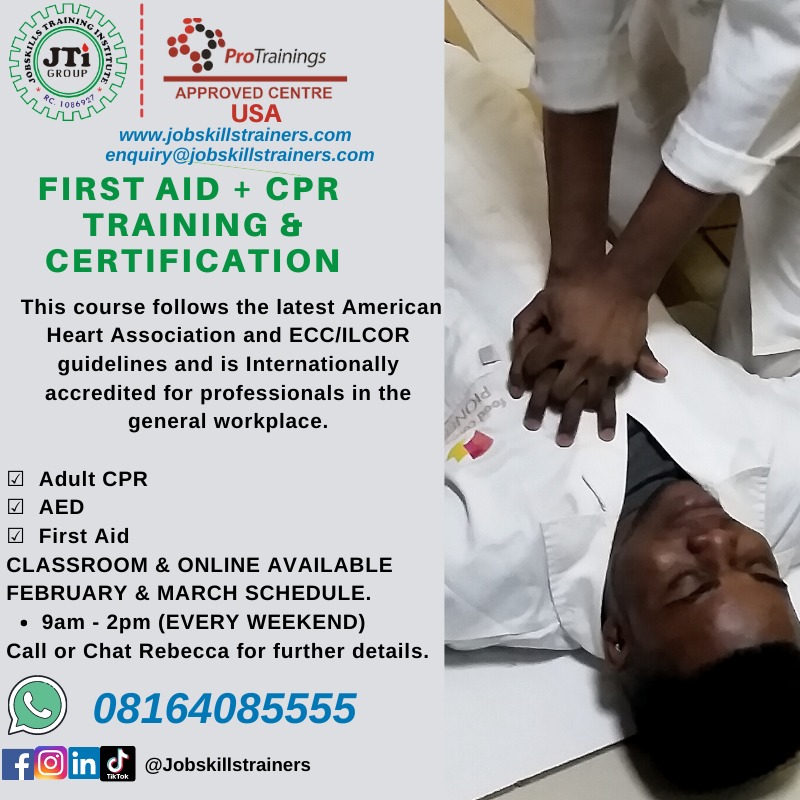 FIRST AID + CPR TRAINING & CERTIFICATION