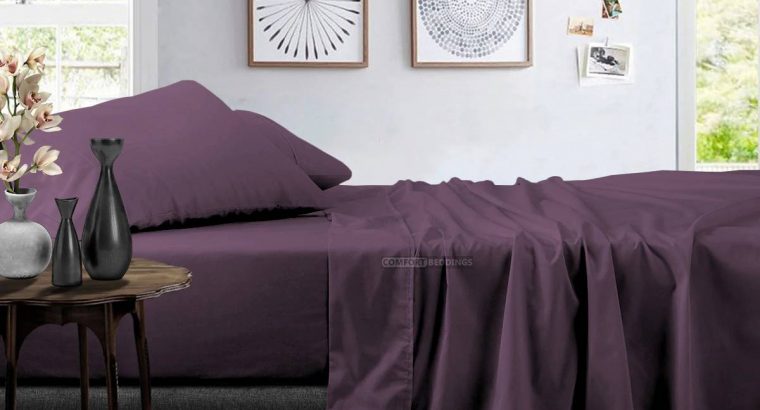 Include 4 Piece Plum Sheets set in your Bedding Collection
