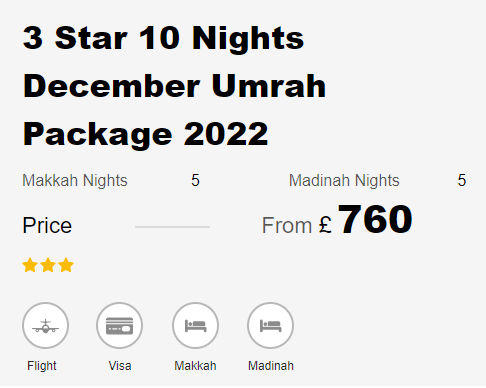 Islamic travel offers December Umrah Packages