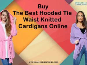 Buy The Best Hooded Tie Waist Knitted Cardigans Online 