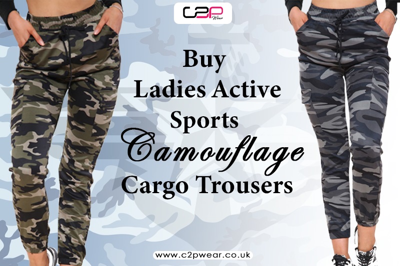 Buy Ladies Active Sports Camouflage Cargo Trousers