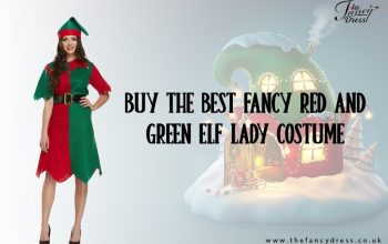 BUY THE BEST FANCY RED AND GREEN ELF LADY COSTUME