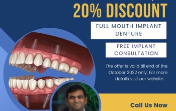 New teeth in a day – 20% Discount on Full Mouth Implant Denture – Free Implant Consultation