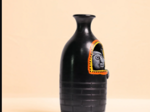 Buy Handmade Black Clay Pottery Flower Vases for Home Decor Online