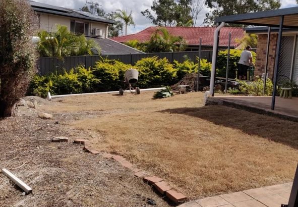 Simple backyard redo with new turf