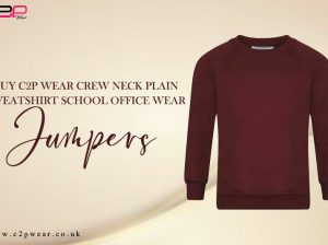 Buy C2P Wear Crew Neck Plain Sweatshirt School Office Wear Jumpers Online