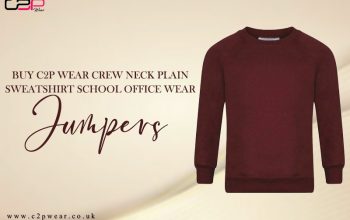 Buy C2P Wear Crew Neck Plain Sweatshirt School Office Wear Jumpers Online