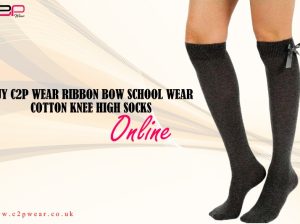 Buy C2P Wear Ribbon Bow School Wear Cotton Knee High Socks Online