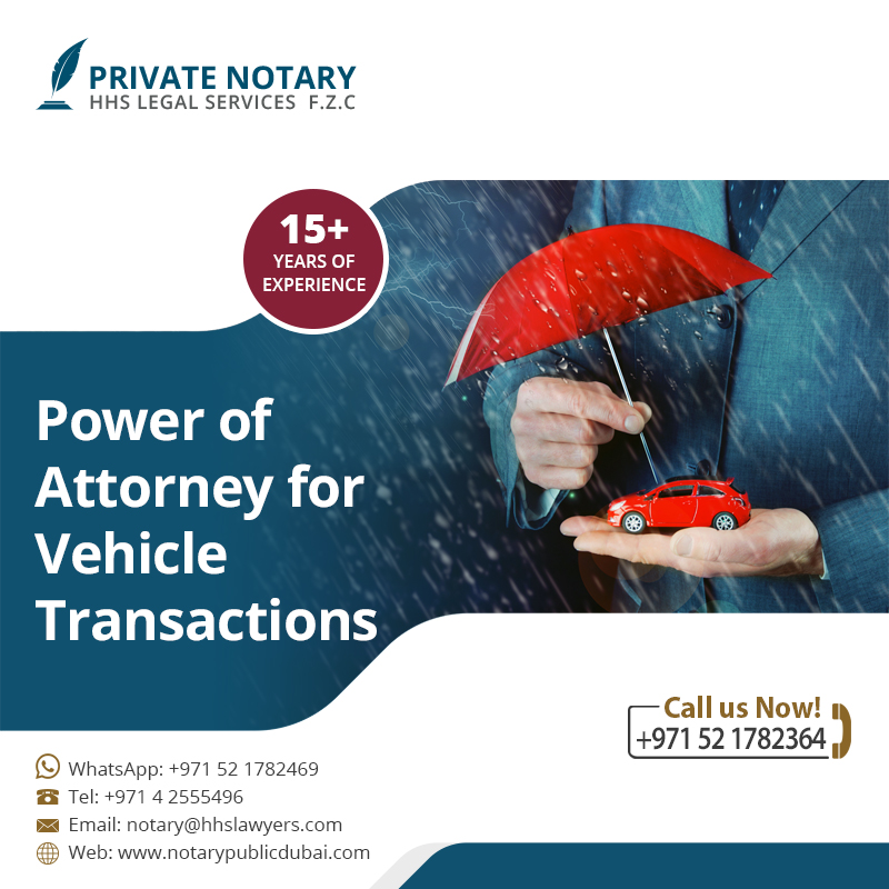 Power of Attorney for Vehicle Sale