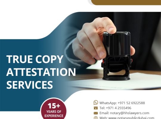 True Copy Attestation in Dubai
