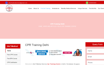 Online First Aid Training Institute Delhi for CPR Training