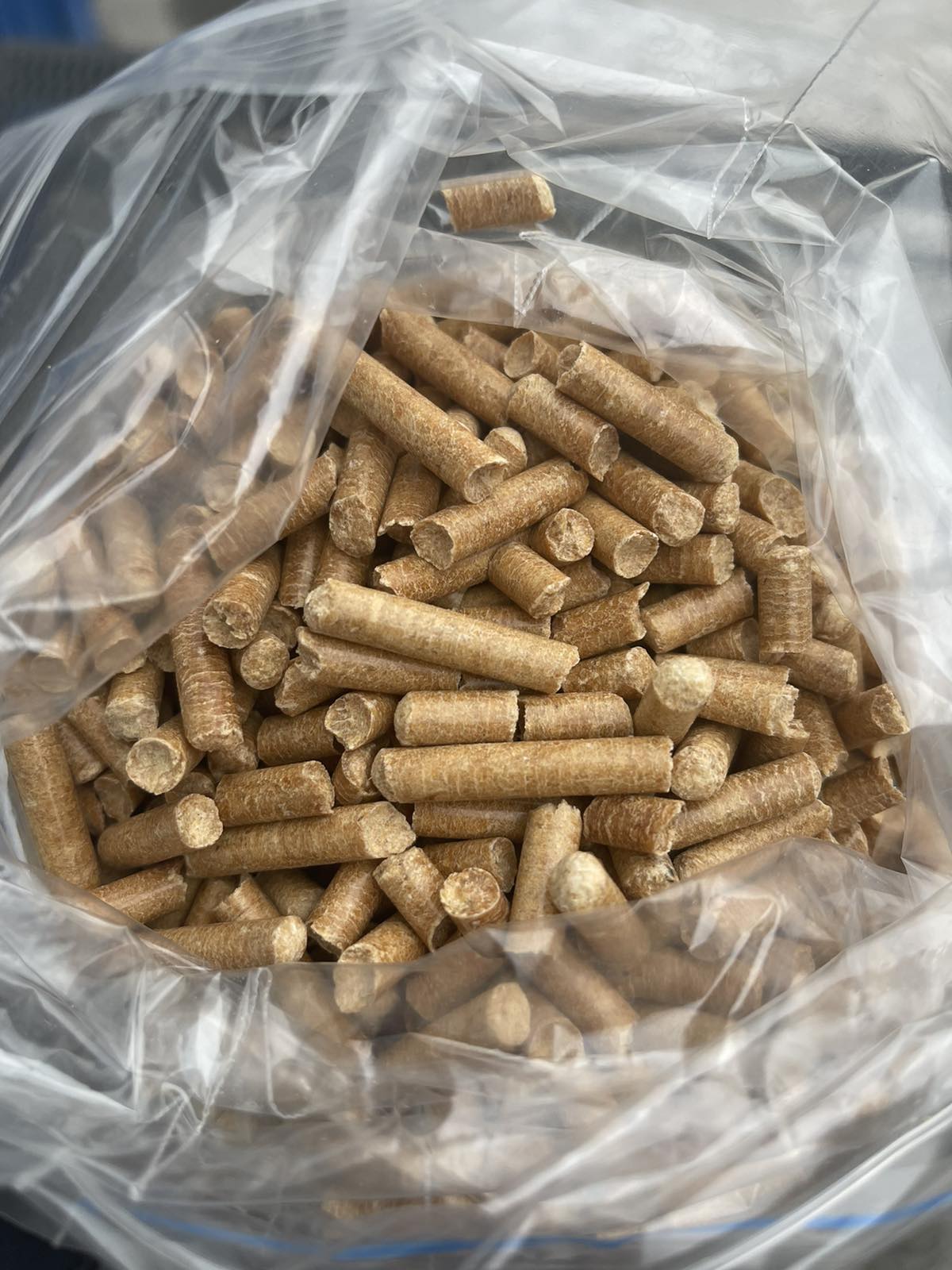 Premium wood pellets.