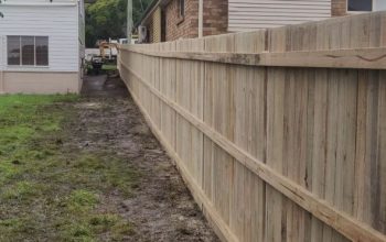 New timber fence.