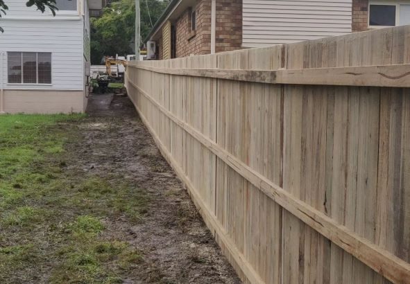 New timber fence.