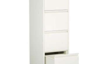 OHX Furniture- 4 Drawer Filing Cabinet – White