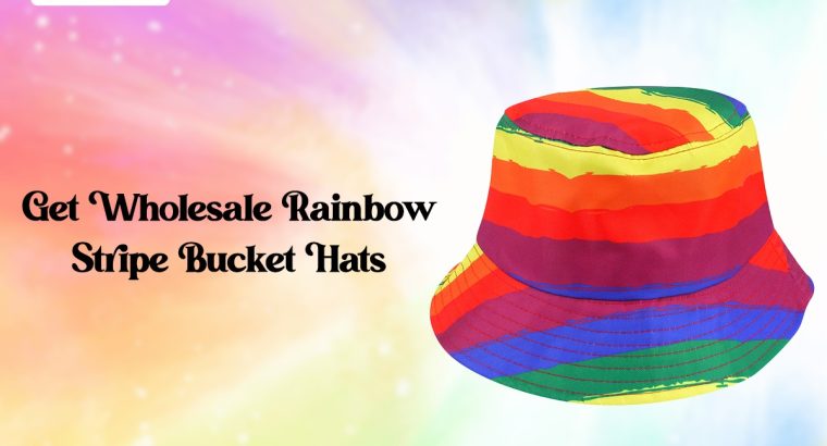 Get Wholesale Rainbow Stripe Bucket Hats