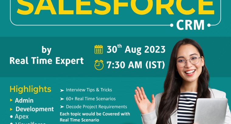Free Demo On Salesforce CRM by Real Time Expert – NareshIT