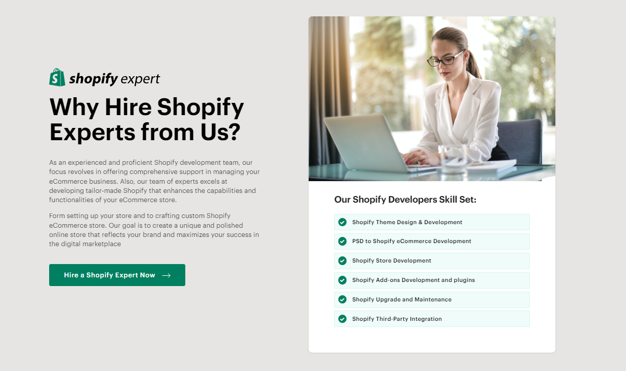Hire Shopify Experts for complete Shopify store design and development solutions.
