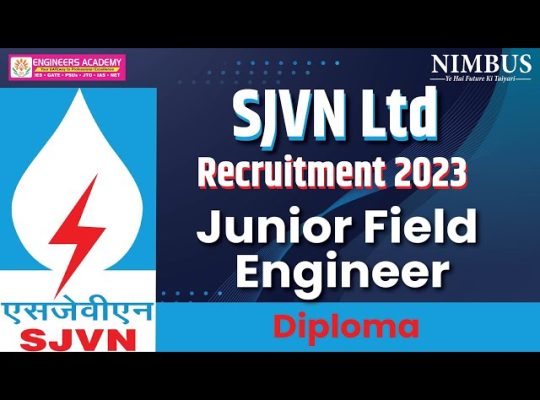 SJVN Jr. Field Engineer Vacancy 2023