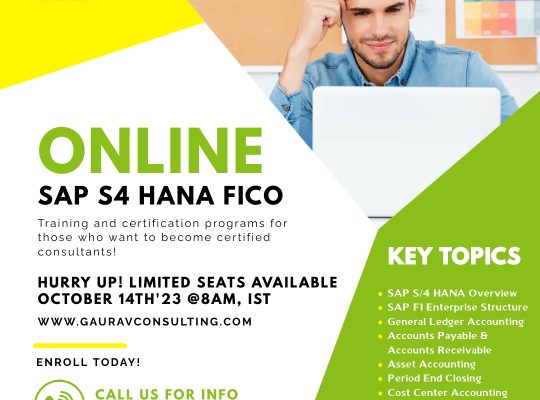 SAP FICO S/4 HANA Weekend Online Training